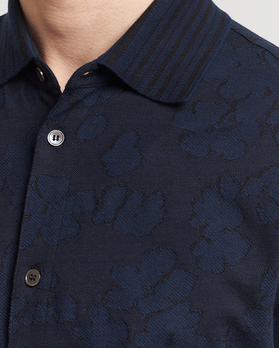 Herren | Hemden | Paul Smith | Floral Jacquard Short Sleeve Shirt Navy