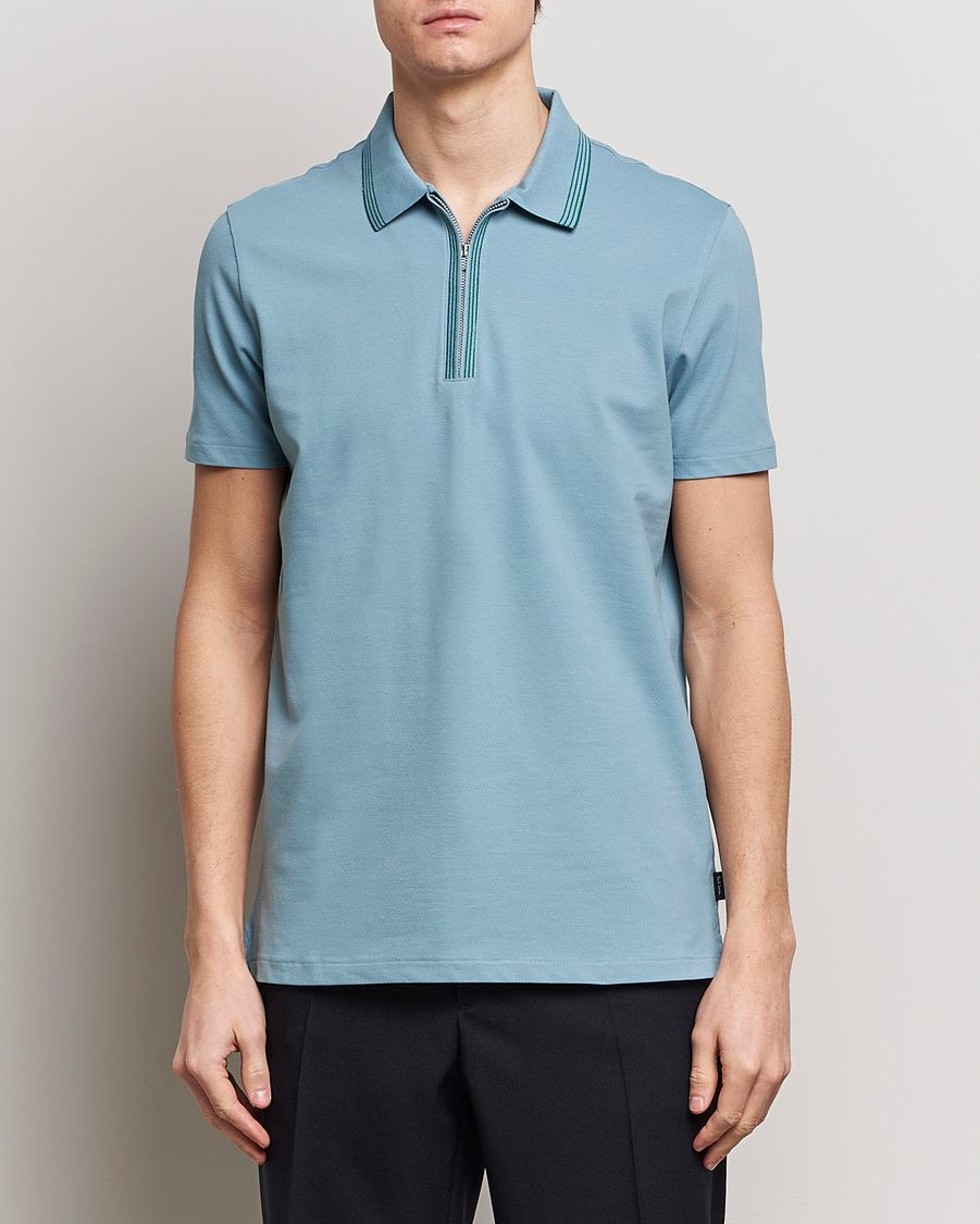 Herren | Poloshirt | PS Paul Smith | Regular Fit Half Zip Polo Blue