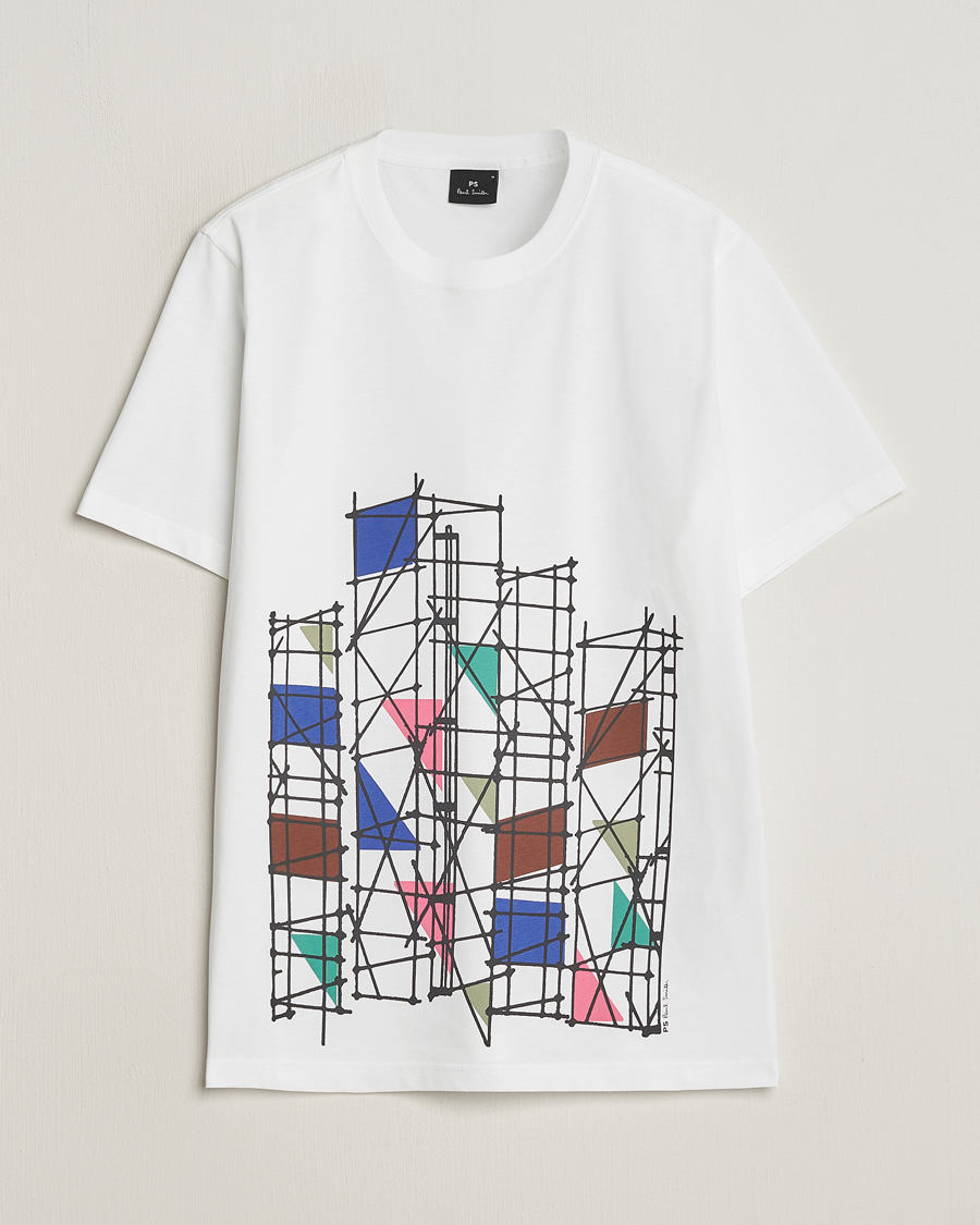 Herren | T-Shirts | PS Paul Smith | Organic Cotton Scaffold Crew Neck T-Shirt White