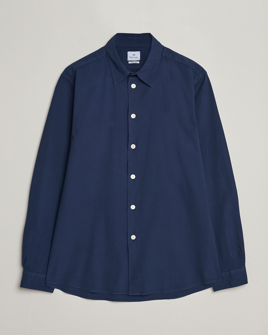 Herren | Hemden | PS Paul Smith | Regular Fit Seersucker Shirt Navy