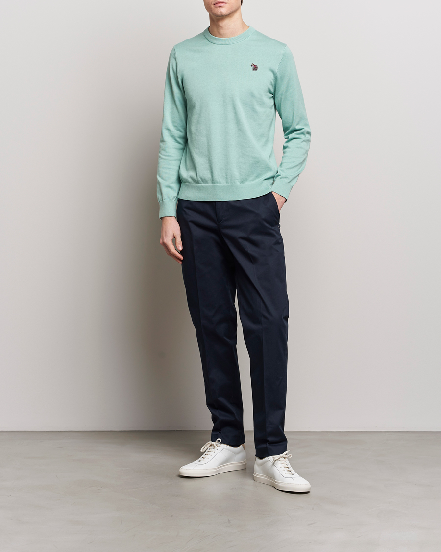 Herren | Pullover | PS Paul Smith | Zebra Cotton Knitted Sweater Mint Green