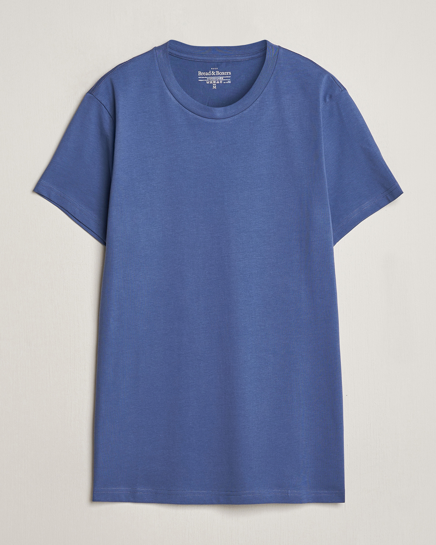 Herren | T-Shirts | Bread & Boxers | Crew Neck Regular T-Shirt Denim Blue