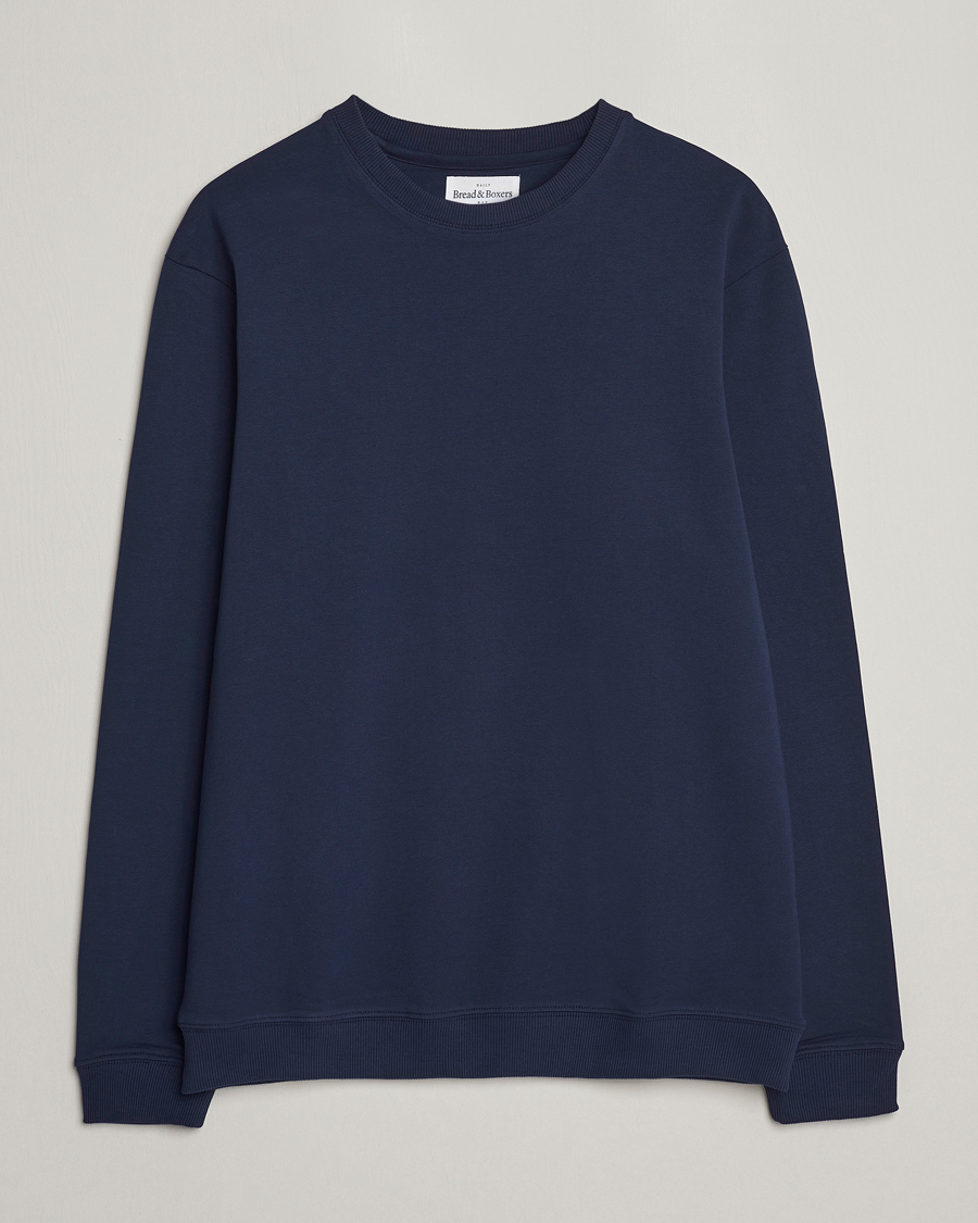 Herren | Pullover | Bread & Boxers | Loungewear Crew Neck Sweatshirt Navy Blue