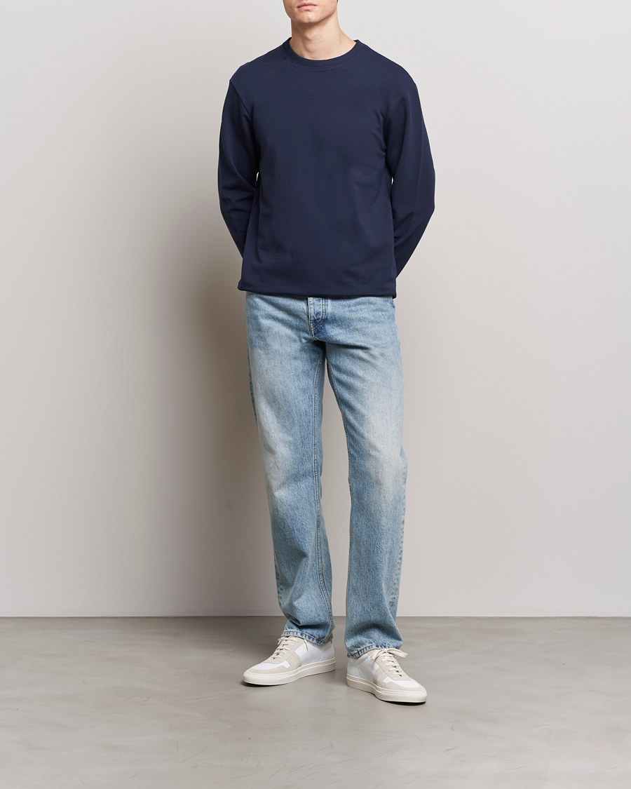Herren | Pullover | Bread & Boxers | Loungewear Crew Neck Sweatshirt Navy Blue