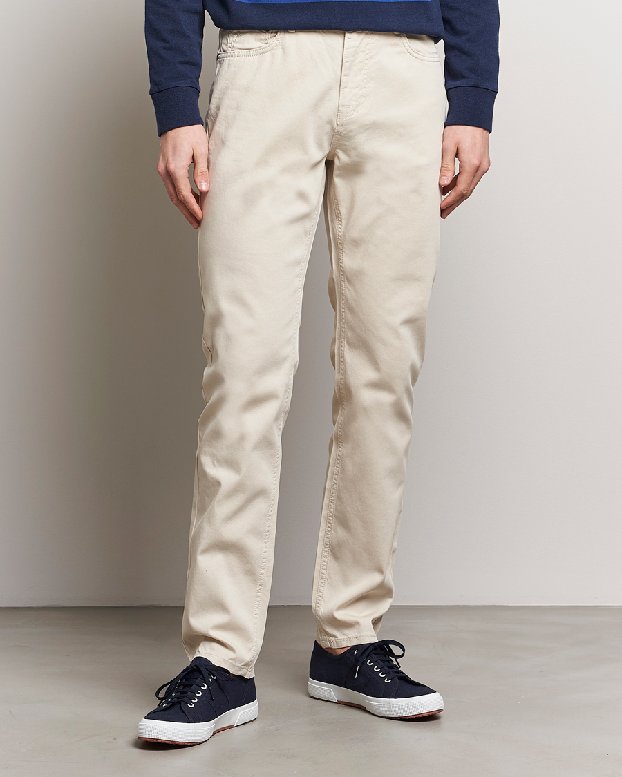 Herren | 5-Pocket-Hosen | Morris | James Structured 5-Pocket Trousers Off White