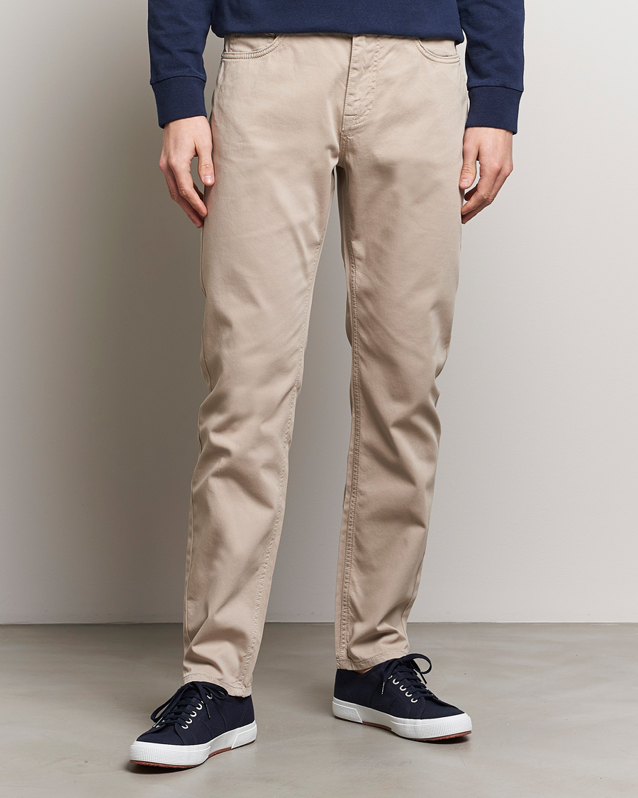 Herren | 5-Pocket-Hosen | Morris | James Structured 5-Pocket Trousers Khaki