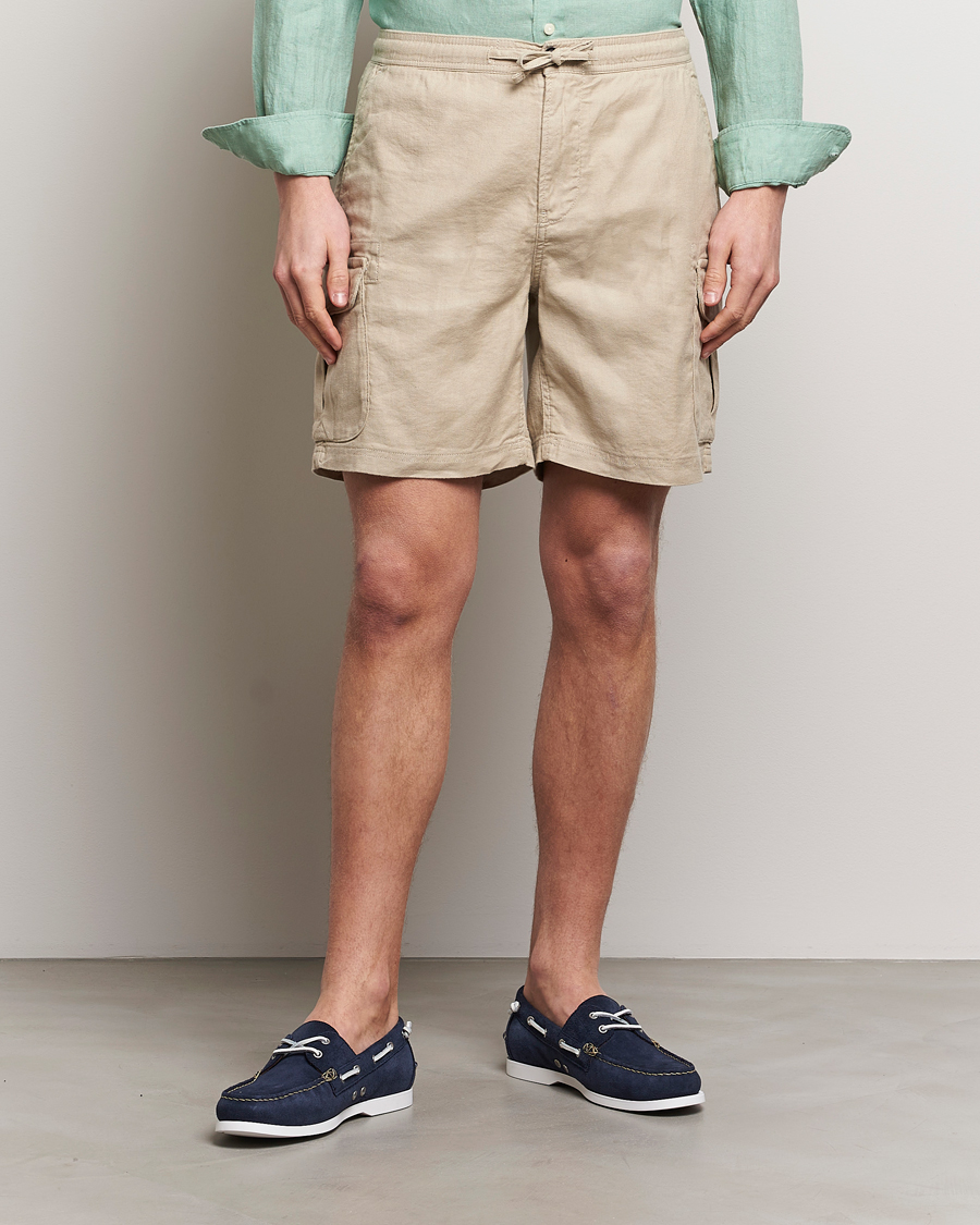 Men | Clothing | Morris | Cargo Linen Shorts Khaki
