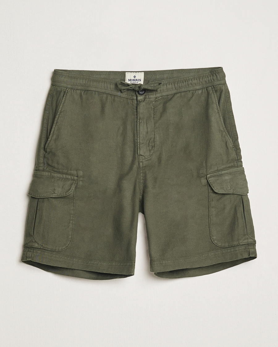 Herren | Shorts | Morris | Cargo Linen Shorts Olive