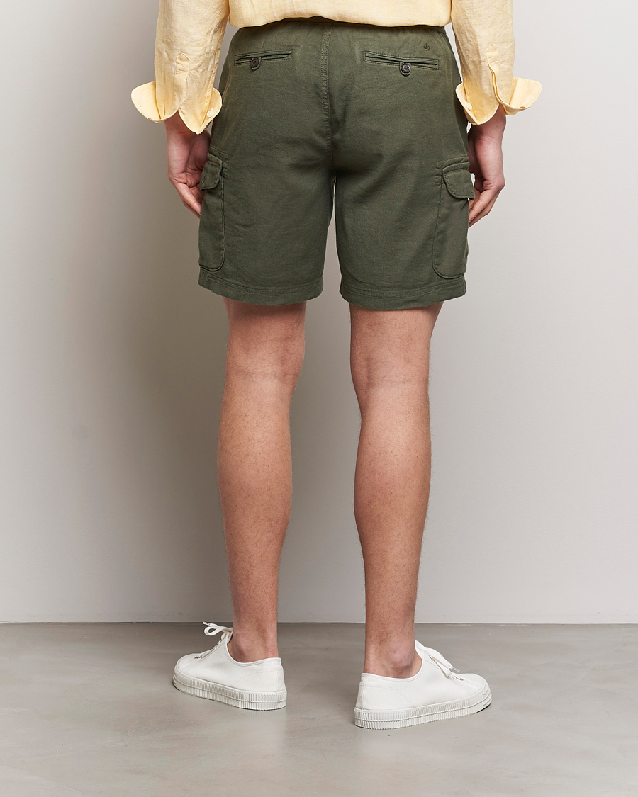 Herren | Shorts | Morris | Cargo Linen Shorts Olive
