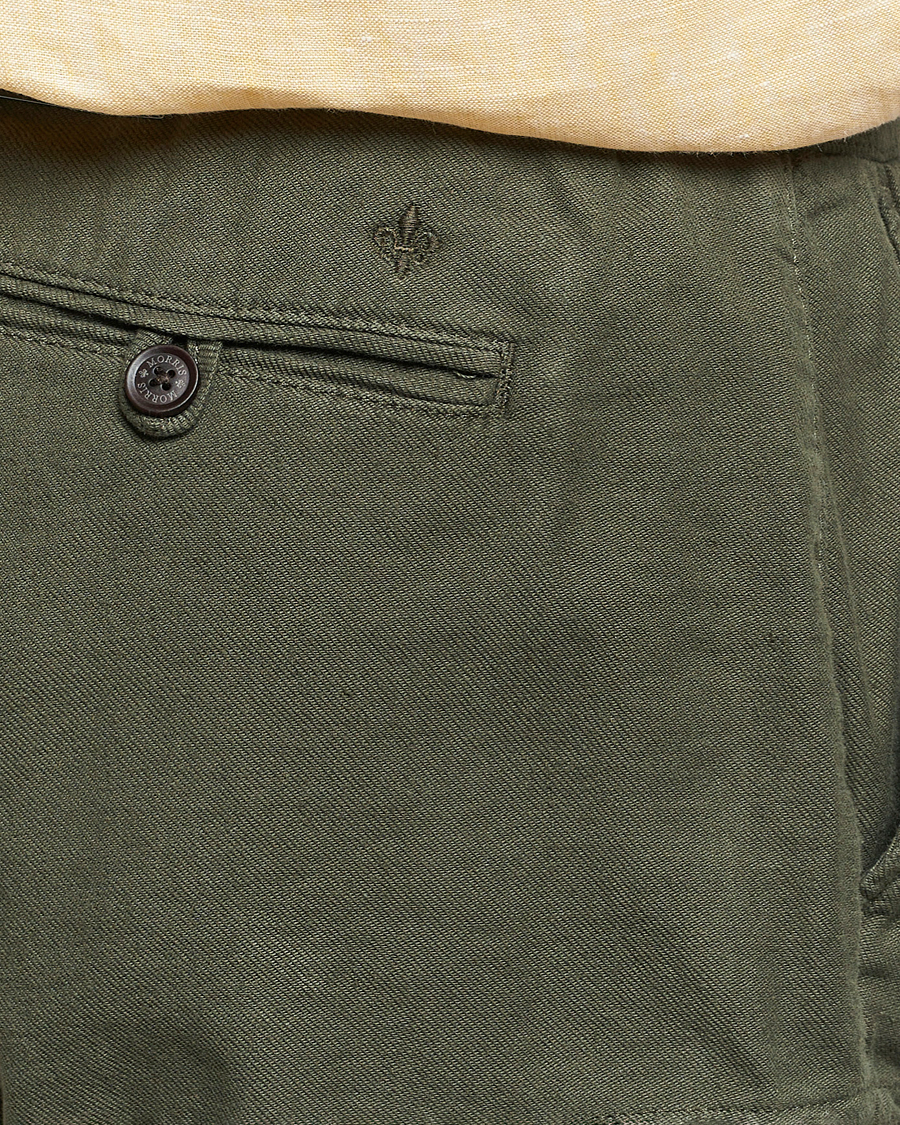 Herren | Shorts | Morris | Cargo Linen Shorts Olive