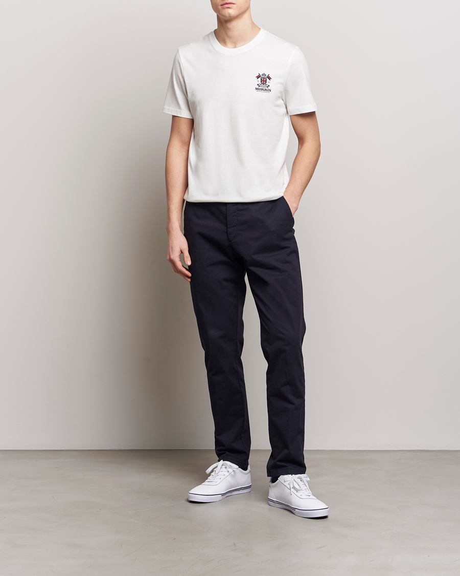 Herren | T-Shirts | Morris | Crew Neck Cotton T-Shirt Off White