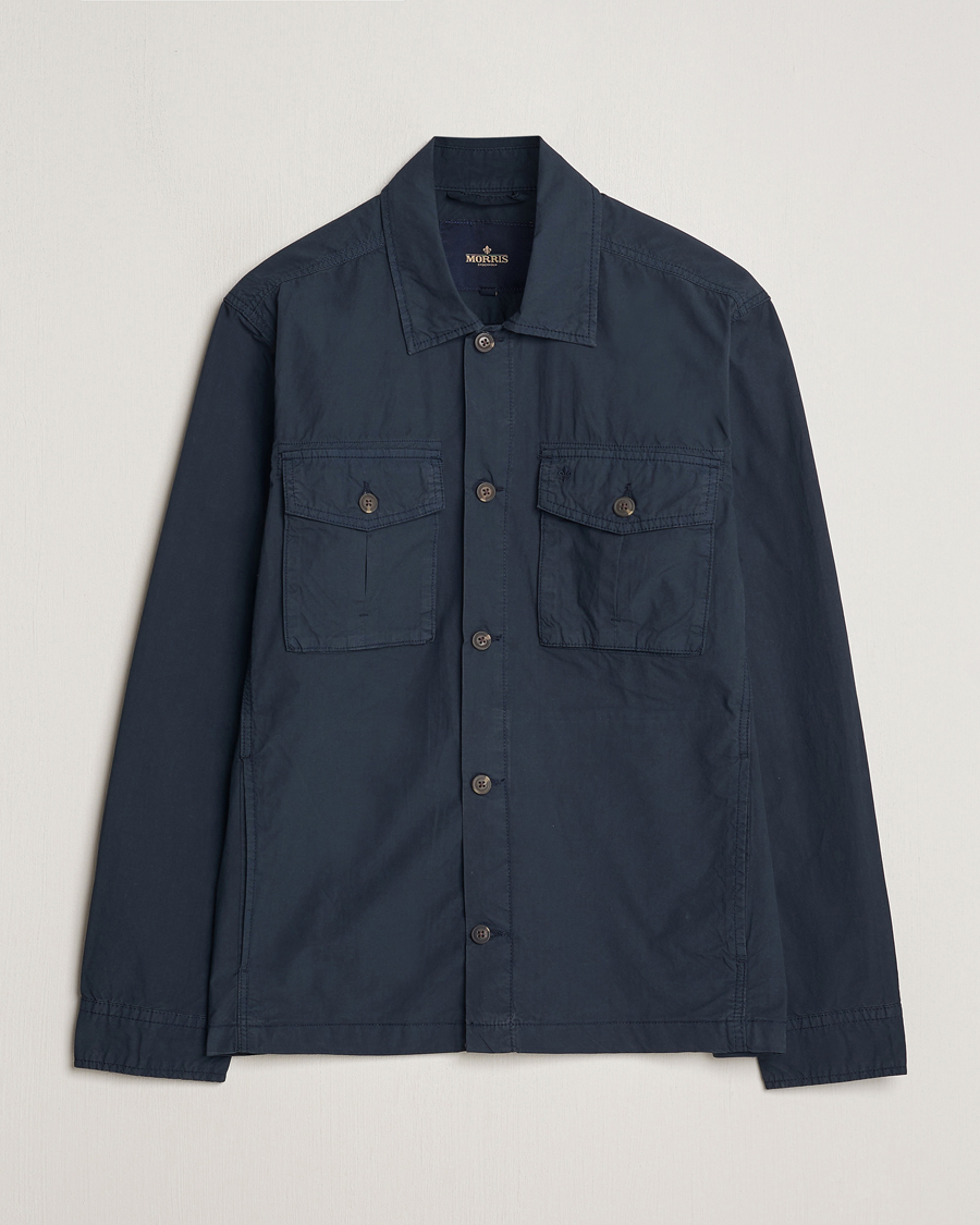 Herren | Jacken | Morris | Harrison Cotton Shirt Jacket Old Blue