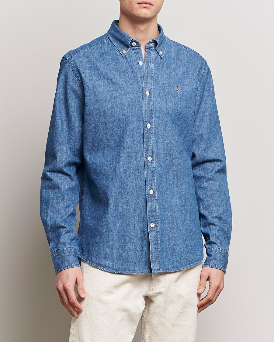 Herren | Freizeithemden | Morris | Classic Fit Denim Shirt Blue