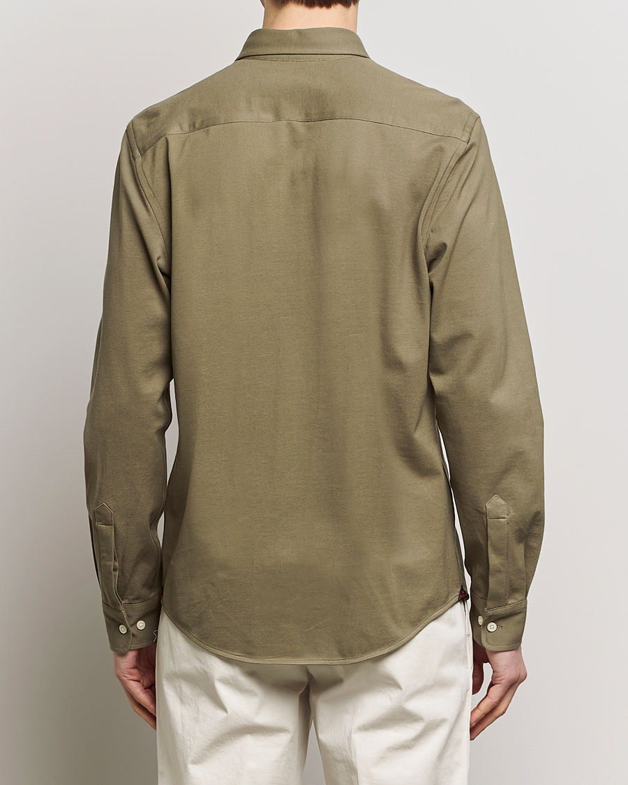 Herren | Hemden | Morris | Eddie Slim Fit Pique Shirt Olive