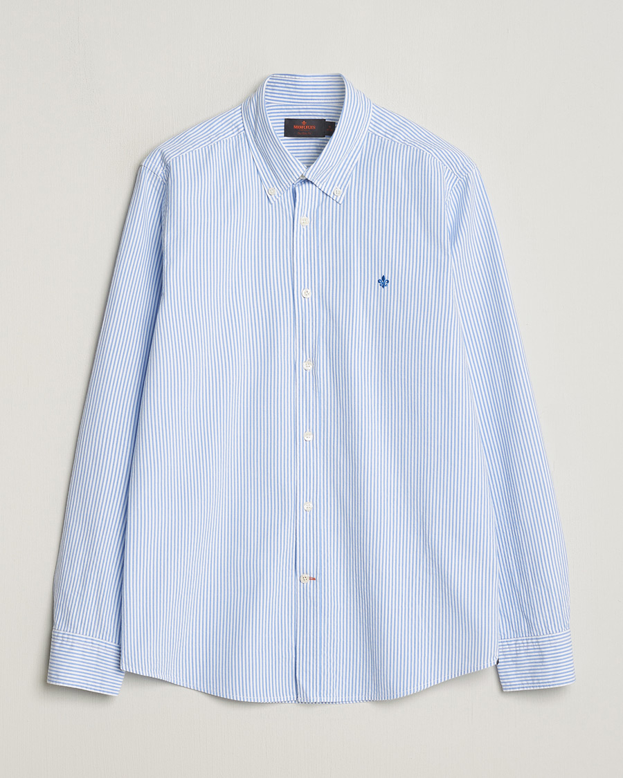 Herren | Hemden | Morris | Slim Fit Seersucker Shirt Light Blue