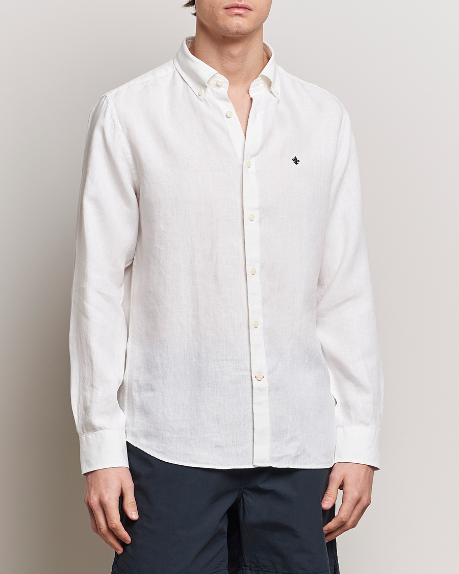 Herren | Kleidung | Morris | Douglas Linen Button Down Shirt White