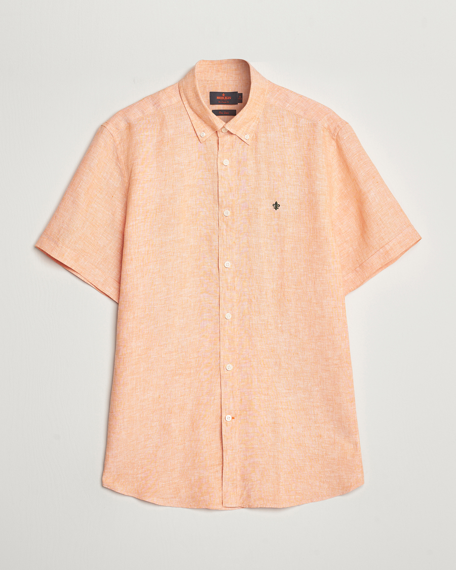 Herren | Hemden | Morris | Douglas Linen Short Sleeve Shirt Orange