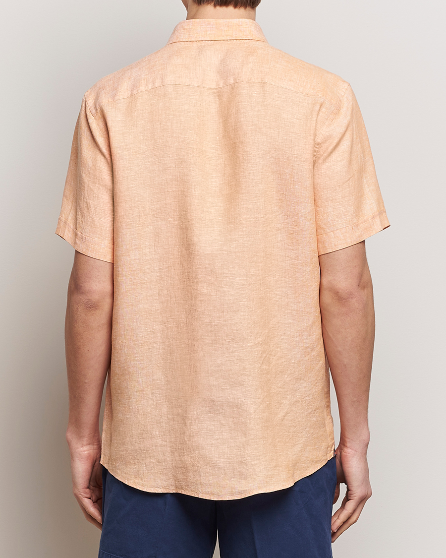 Herren | Hemden | Morris | Douglas Linen Short Sleeve Shirt Orange
