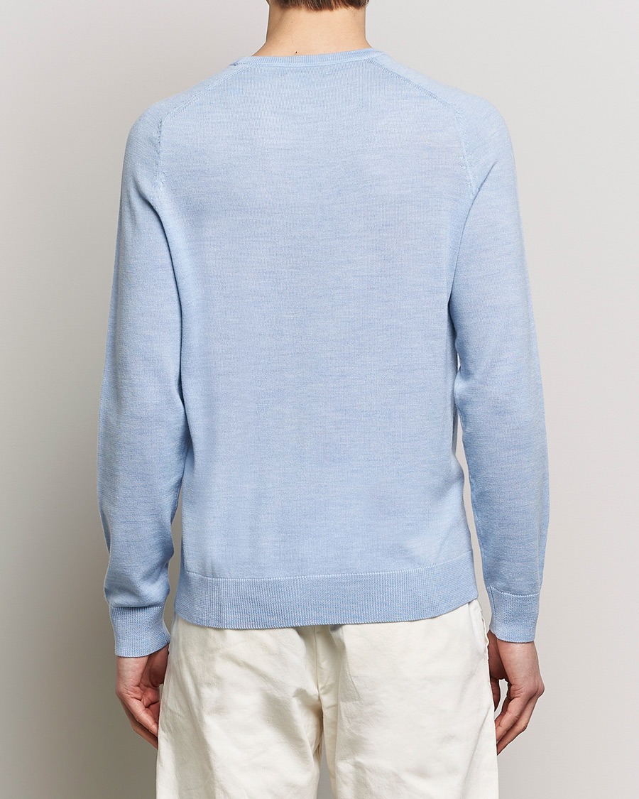 Herren | Pullover | Morris | Merino Crew Neck Pullover Light Blue