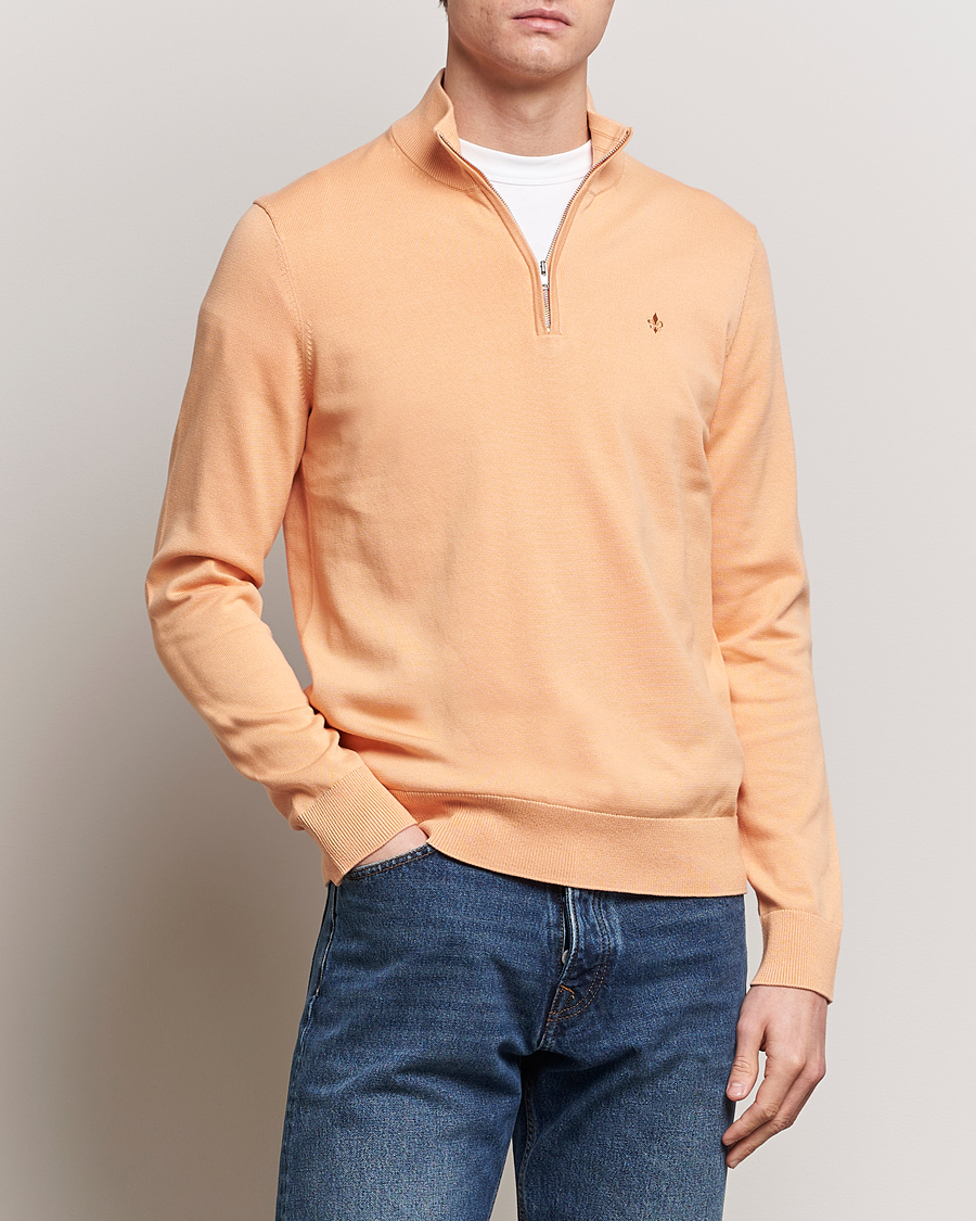 Herren | Pullover | Morris | Riley Cotton Half Zip Orange