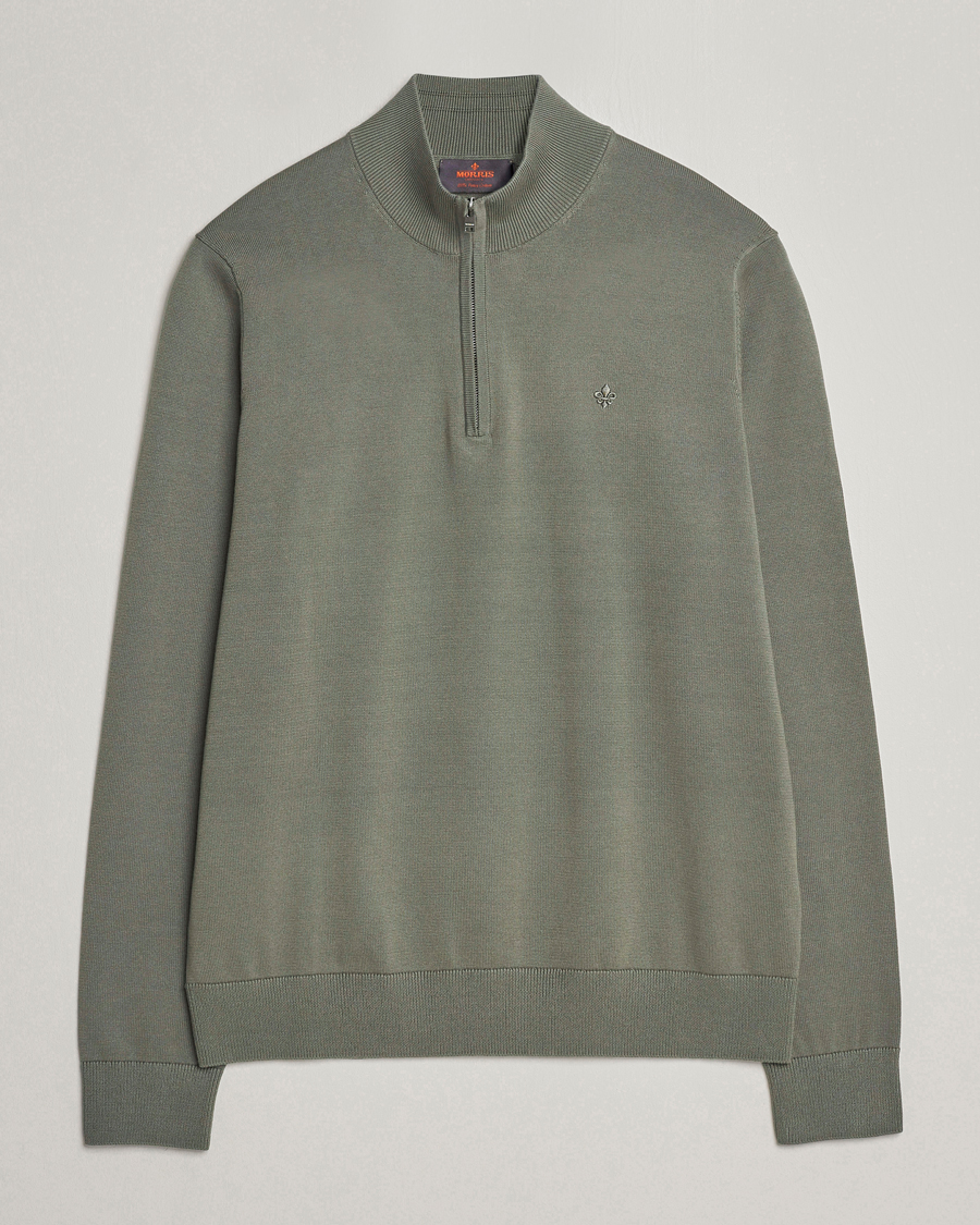 Herren | Pullover | Morris | Riley Cotton Half Zip Green