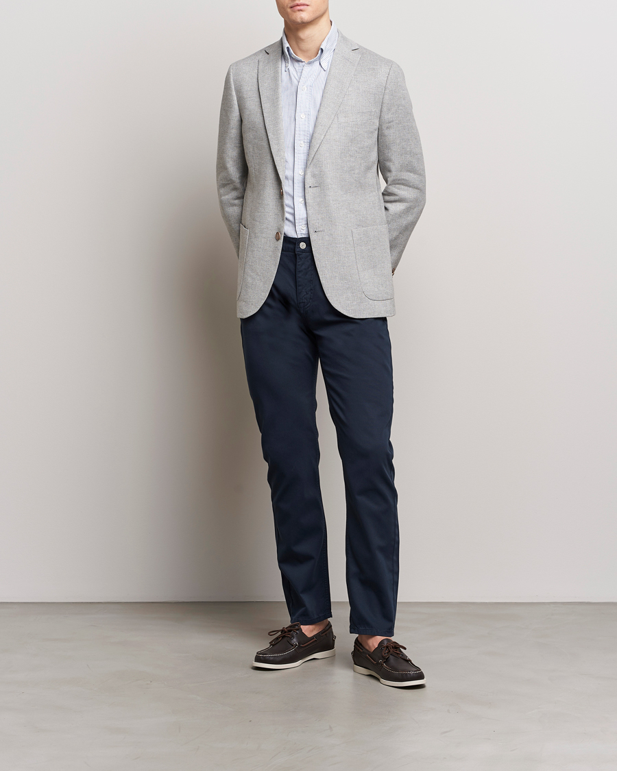Herren | Sakkos | Morris | Hayes Linen Herringbone Blazer Grey