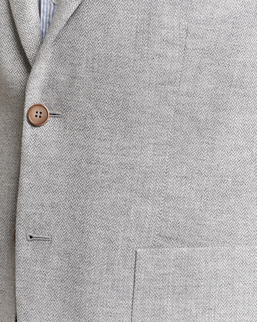 Herren | Sakkos | Morris | Hayes Linen Herringbone Blazer Grey