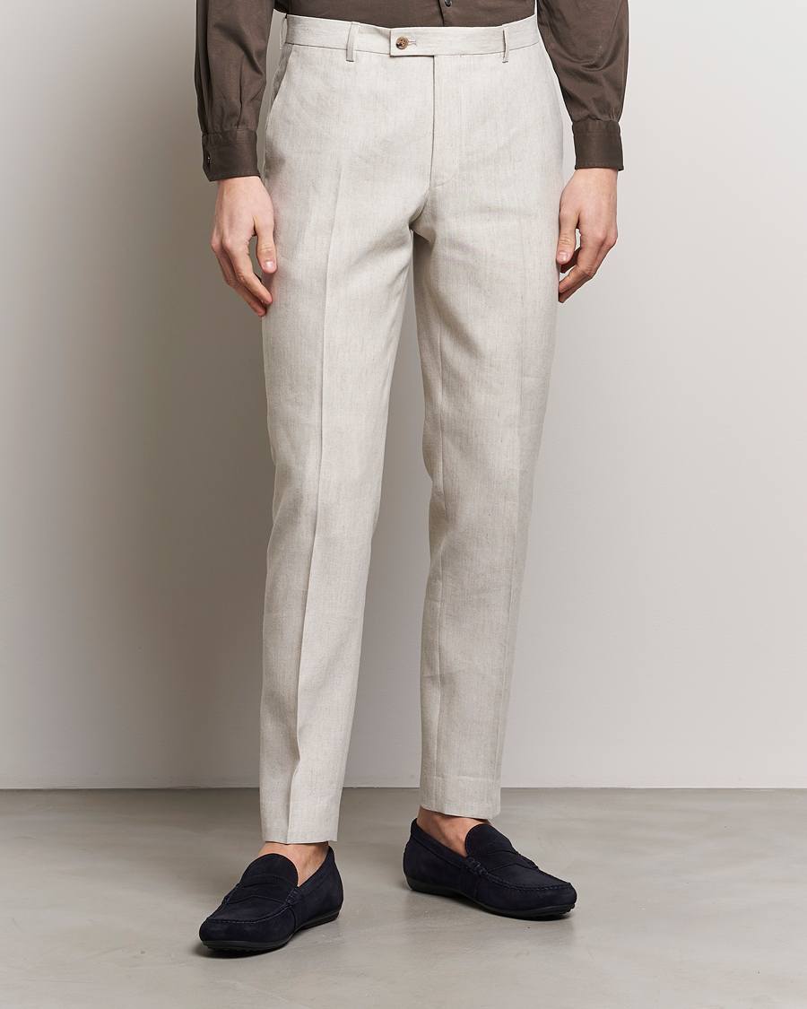 Herren | Preppy Authentic | Morris | Bobby Linen Suit Trousers Khaki