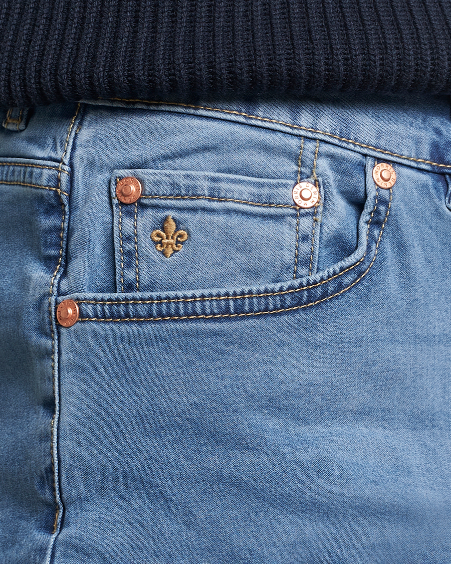 Herren | Jeans | Morris | James Satin Jeans Light Blue