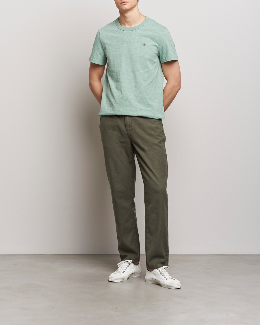 Herren | T-Shirts | Morris | Watson Slub Crew Neck T-Shirt Light Green