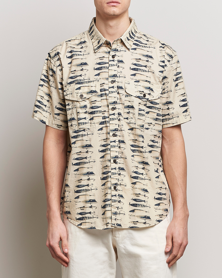 Herren | Kurzarmhemden | Filson | Washed Short Sleeve Feather Cloth Shirt Natural