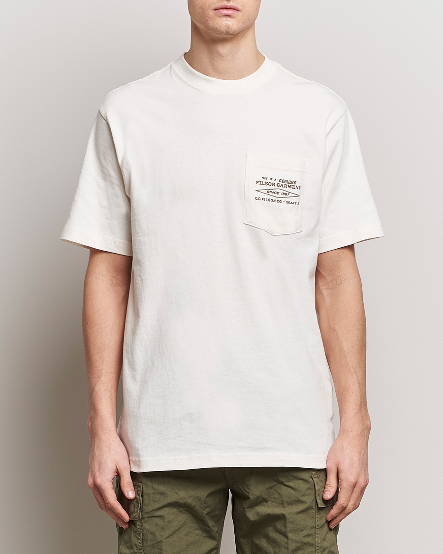 Herren | Active | Filson | Embroidered Pocket T-Shirt Off White