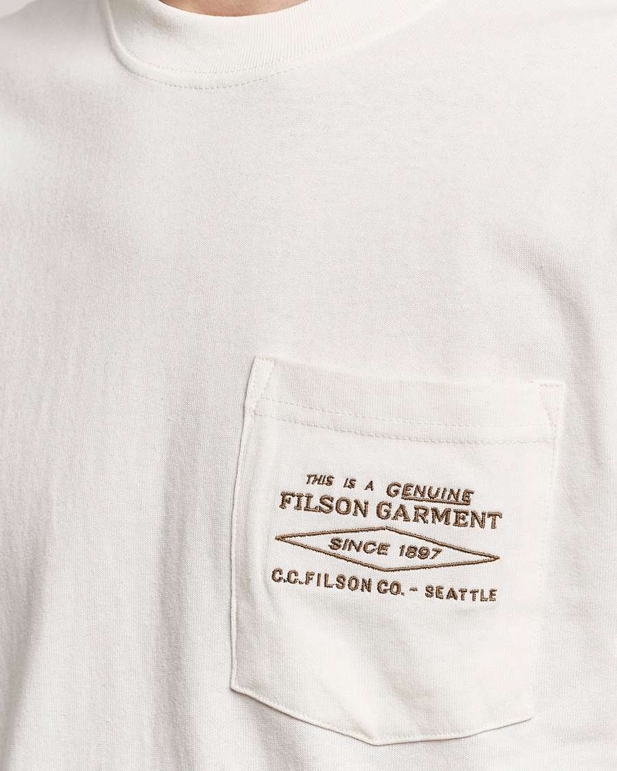 Herren | T-Shirts | Filson | Embroidered Pocket T-Shirt Off White
