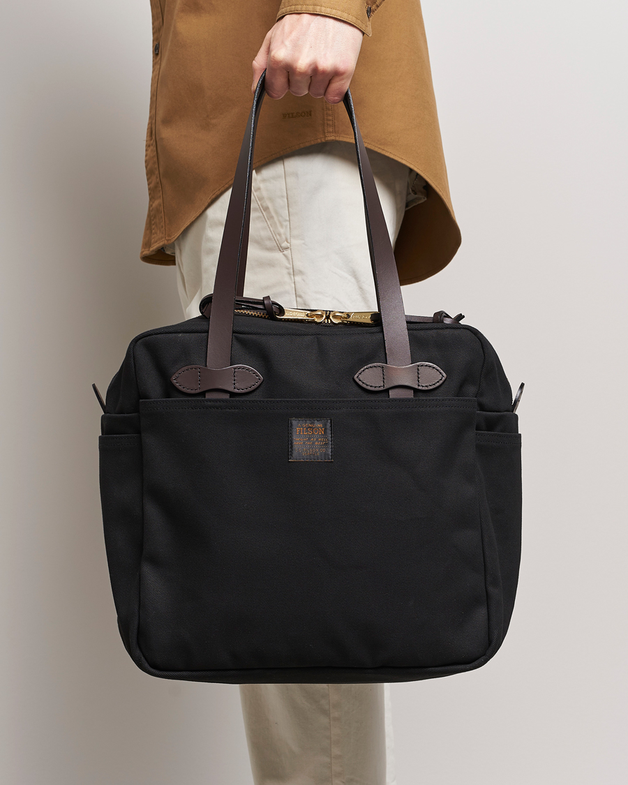 Men | Bags | Filson | Tote Bag With Zipper Black