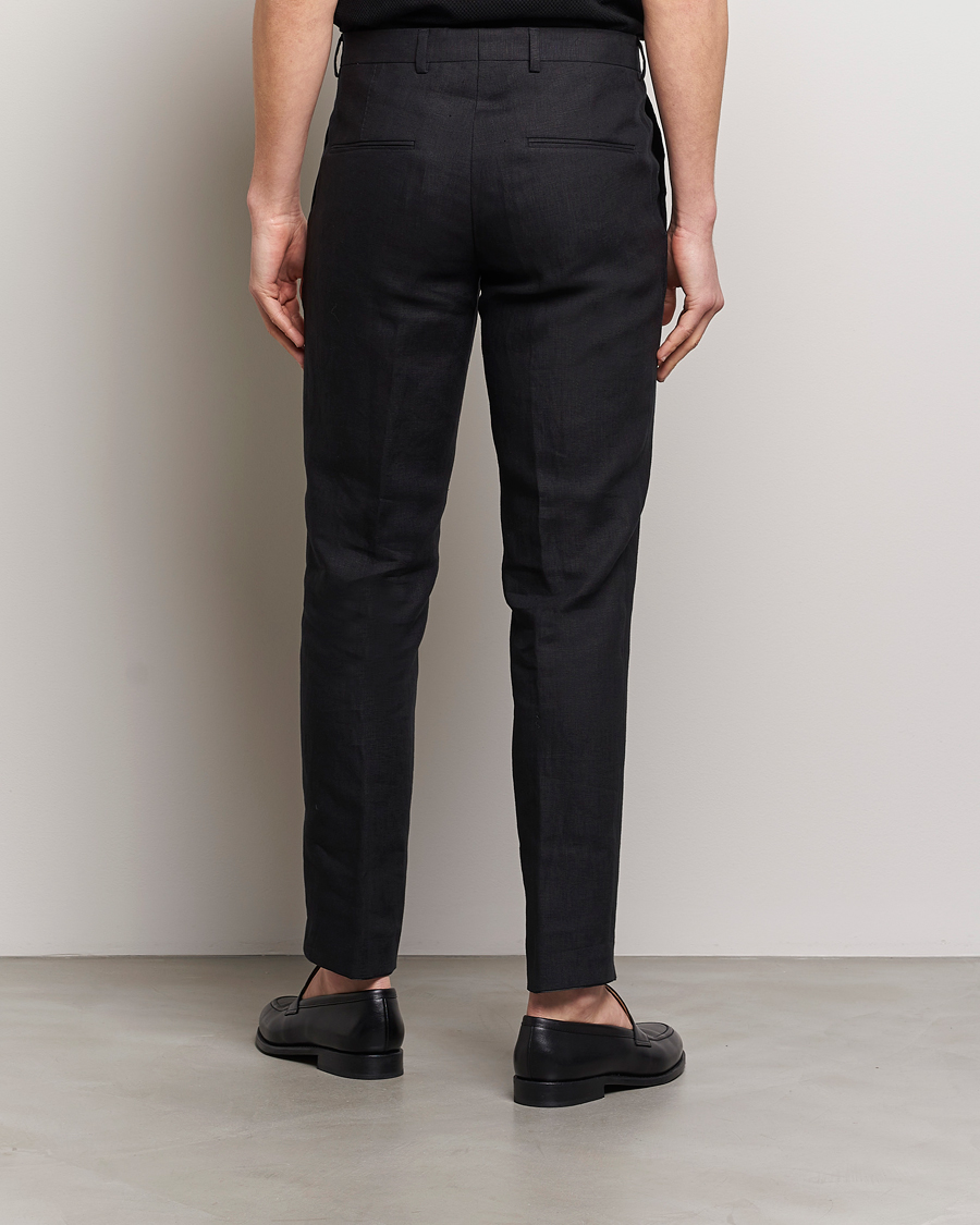 Herren | Hosen | Oscar Jacobson | Denz Linen Trousers Black