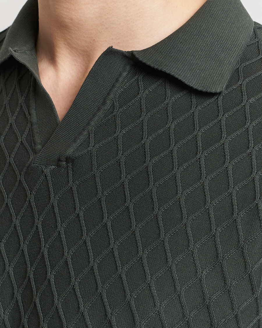 Herren | Poloshirts | Oscar Jacobson | Mirza Structured Cotton Polo Olive