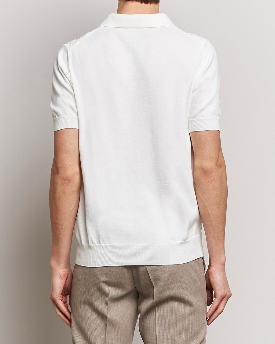 Herren | Poloshirts | Oscar Jacobson | Mirza Structured Cotton Polo White