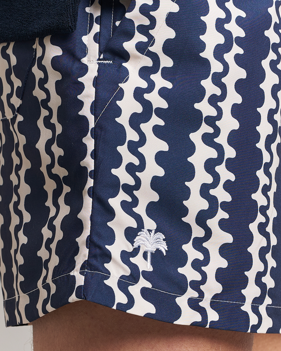 Herren | Badehosen | OAS | Printed Swimshorts Blue Scribble