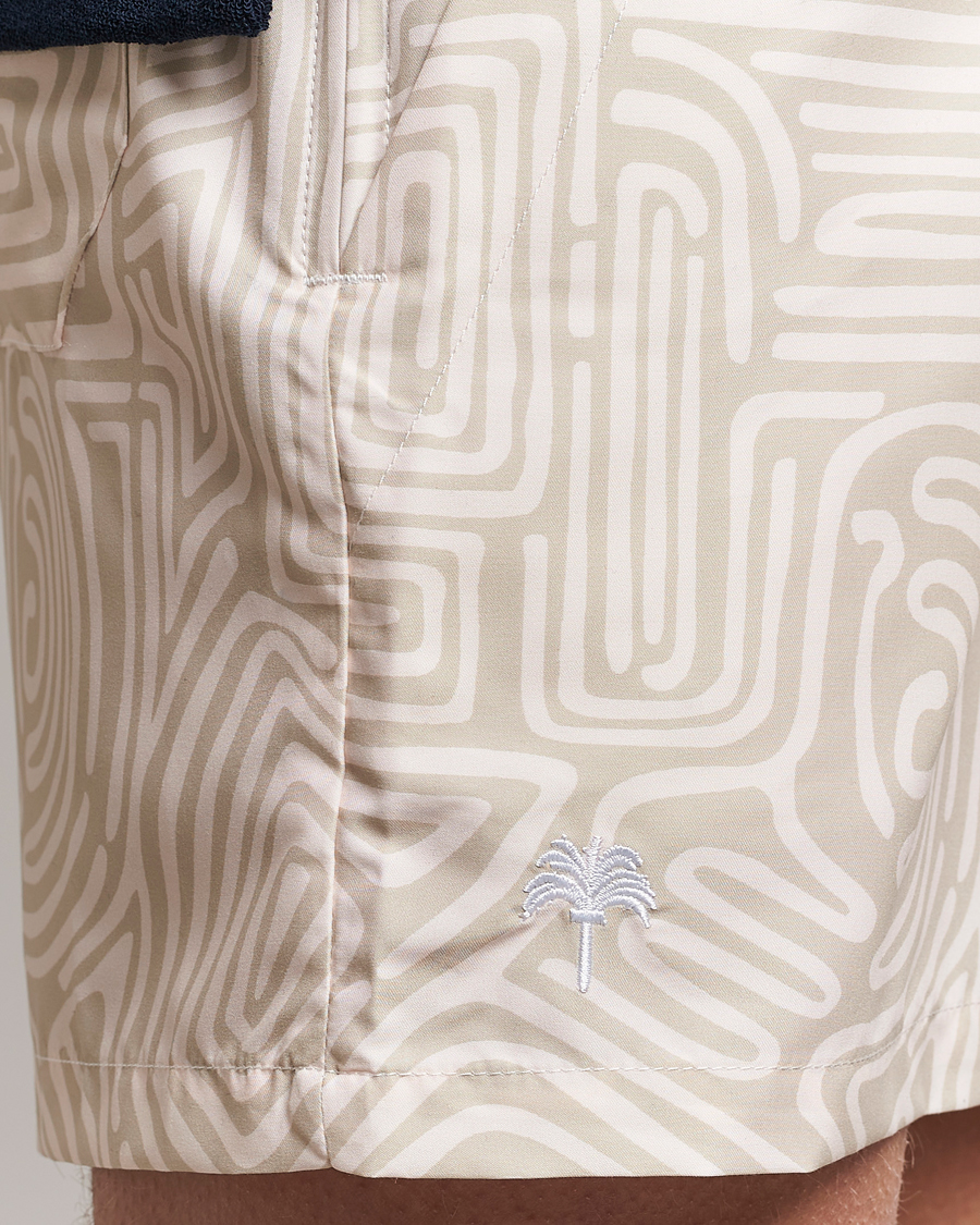 Herren | Badehosen | OAS | Printed Swimshorts Cream Gondola