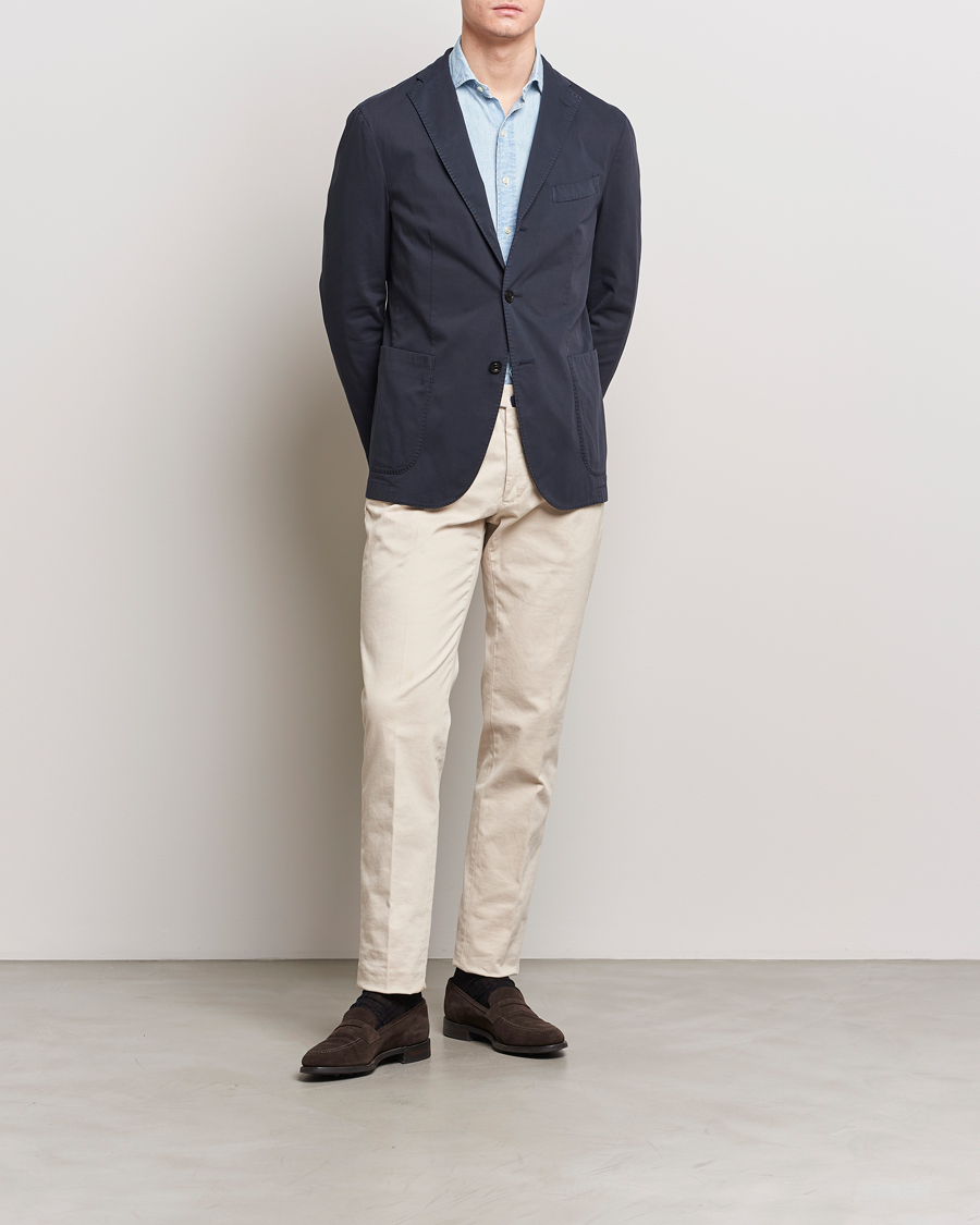 Herren | Sakkos | Boglioli | K Jacket Cotton Stretch Blazer Navy