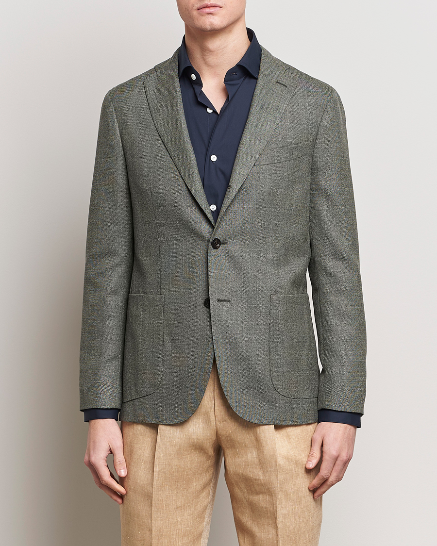 Herren | Business Casual | Boglioli | K Jacket Wool Hopsack Blazer Sage Green