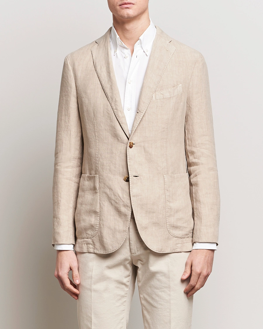 Herren | Kleidung | Boglioli | K Jacket Linen Blazer Light Beige