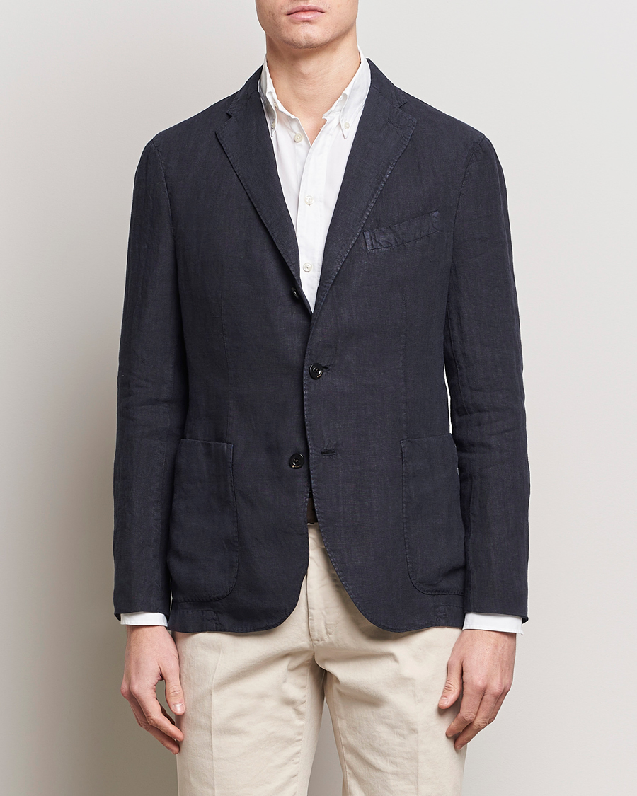 Herren | Kleidung | Boglioli | K Jacket Linen Blazer Navy