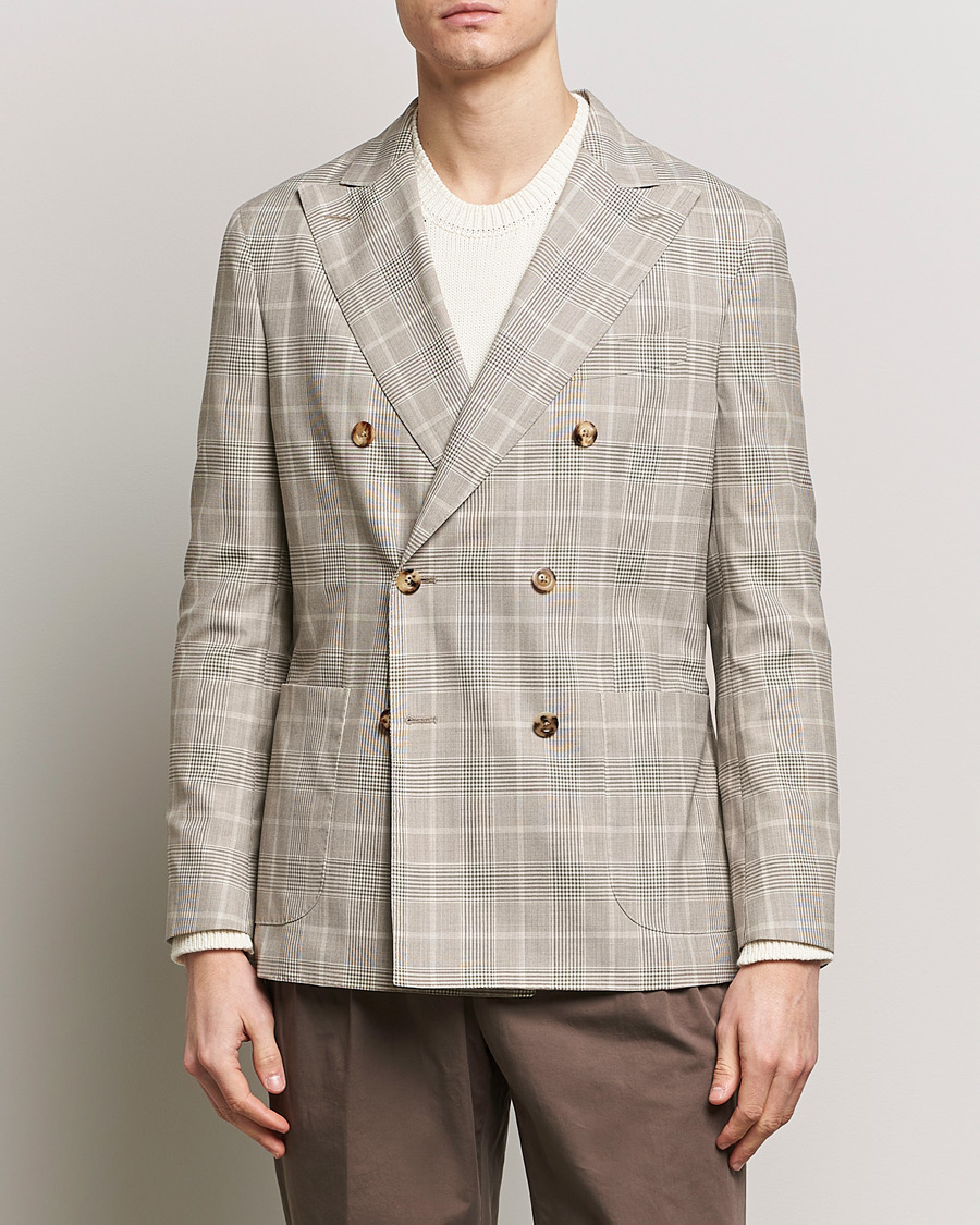 Herren | Formal Wear | Boglioli | K Jacket Prince Of Wales Blazer Light Beige
