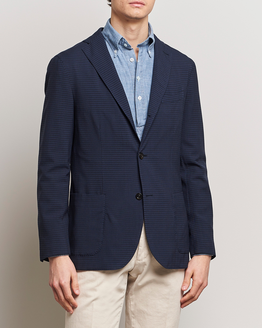 Herren | Stilsegment Formal | Boglioli | K Jacket Check Wool Blazer Navy