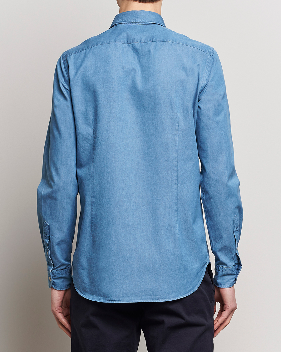 Herren | Hemden | Boglioli | Slim Fit Denim Shirt Light Indigo