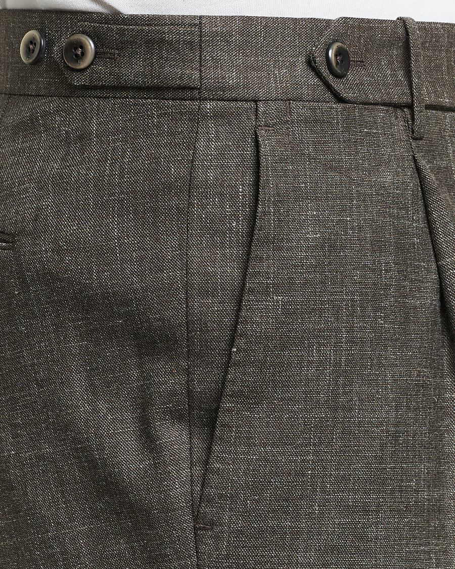 Herren | Hosen | PT01 | Gentleman Fit Wool/Silk Trousers Dark Brown