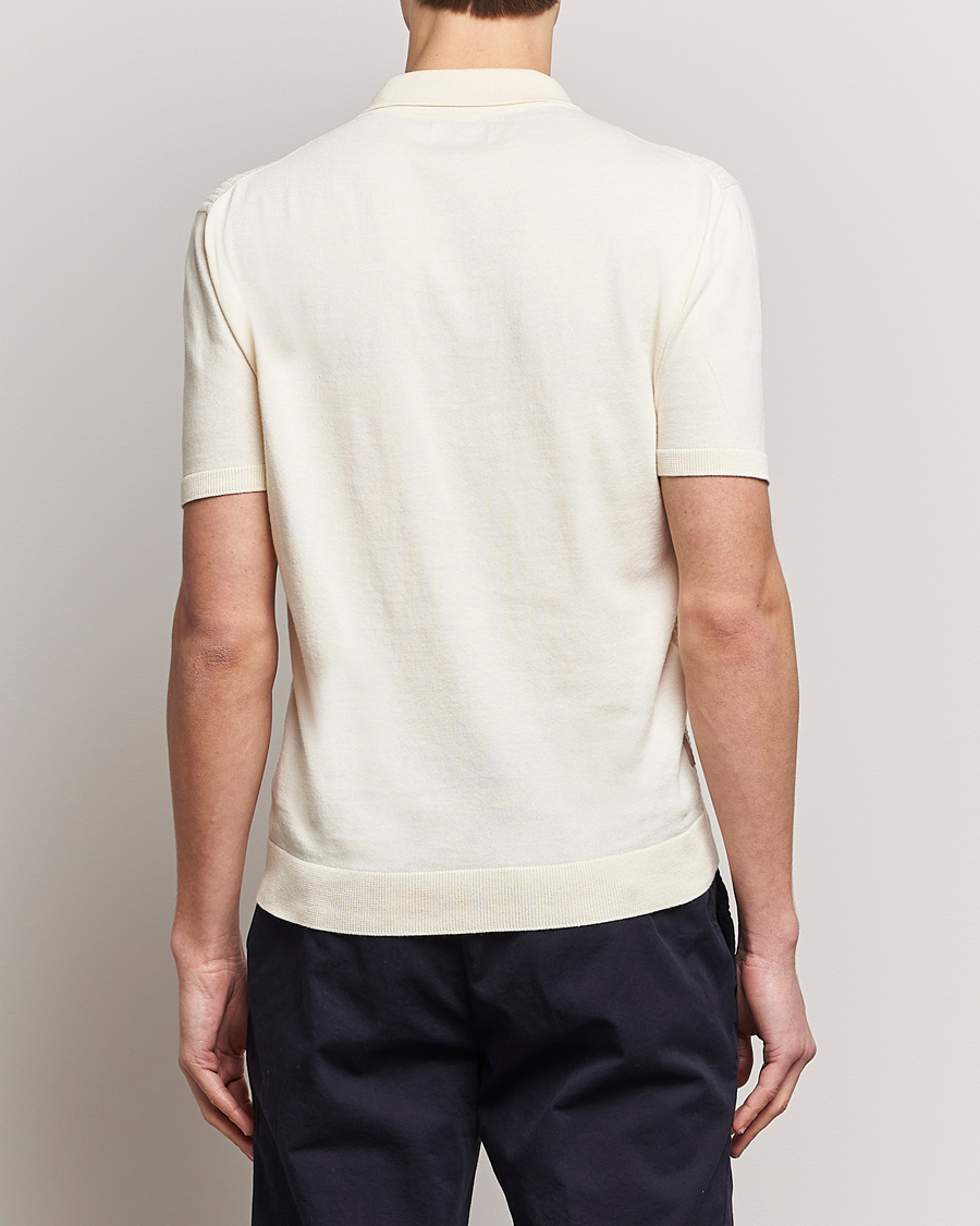 Herren | Poloshirts | Baracuta | Waffle Knitted Polo Ivory