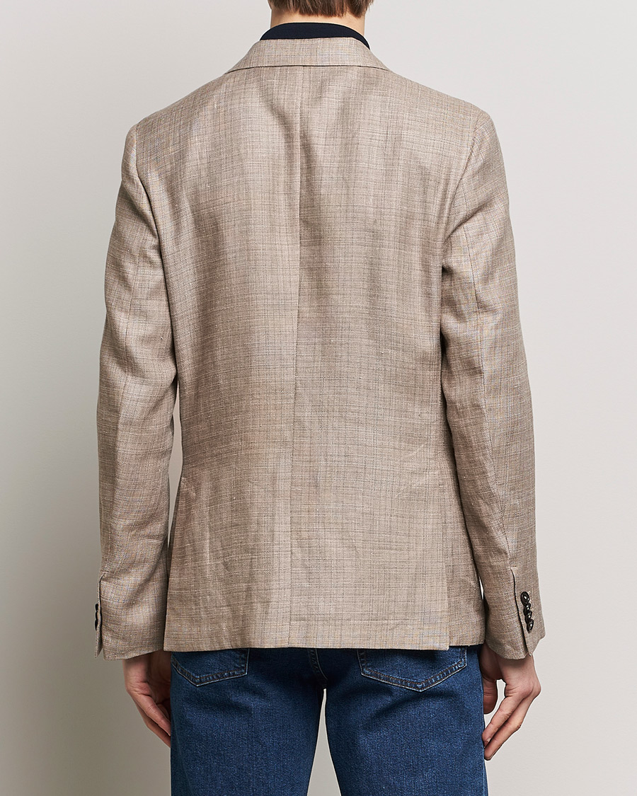 Herren | Sakkos | Zegna | Unconstructed Linen Blend Blazer Brown