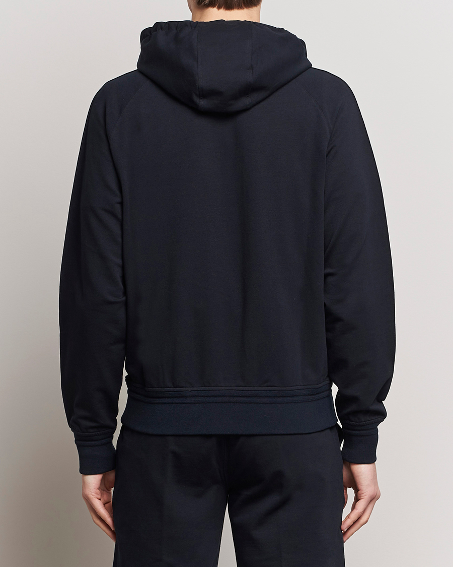 Herren | Pullover | Zegna | Cotton Stretch Zip Hoodie Navy